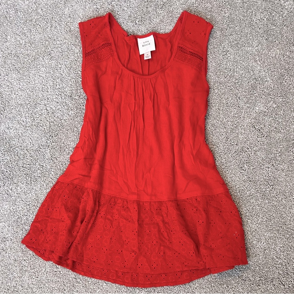 Knox Rose Vibrant Red Top Woman’s M
